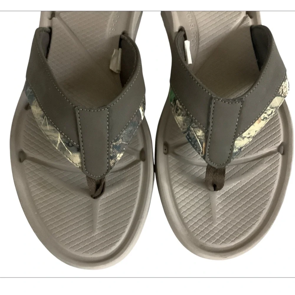 O'Rageous ReelTree Khaki Flip Flop Arch Support Flip flop Thong Sandals Size 12